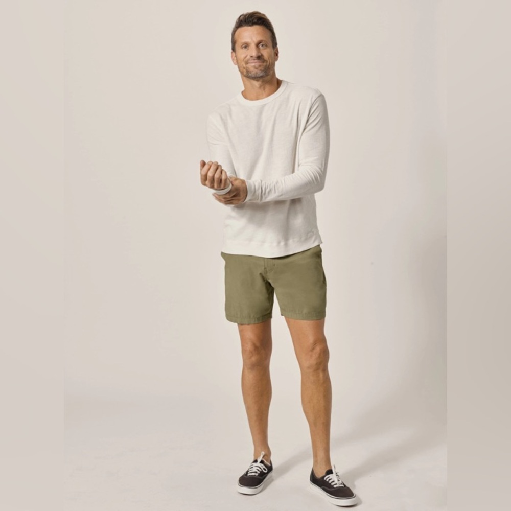 Buck Mason Olive Green Flat Front Men’s Shorts